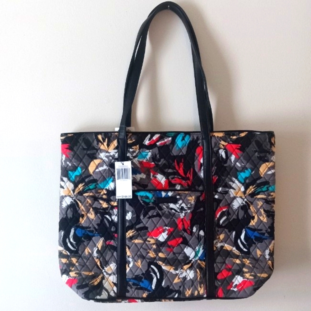 💝 Vera Bradley Vintage Large Splash Floral Shopper's Tote/ Carry On Luggage